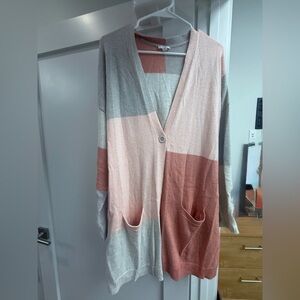 JJill Pure Cardigan Sweater Colorblock